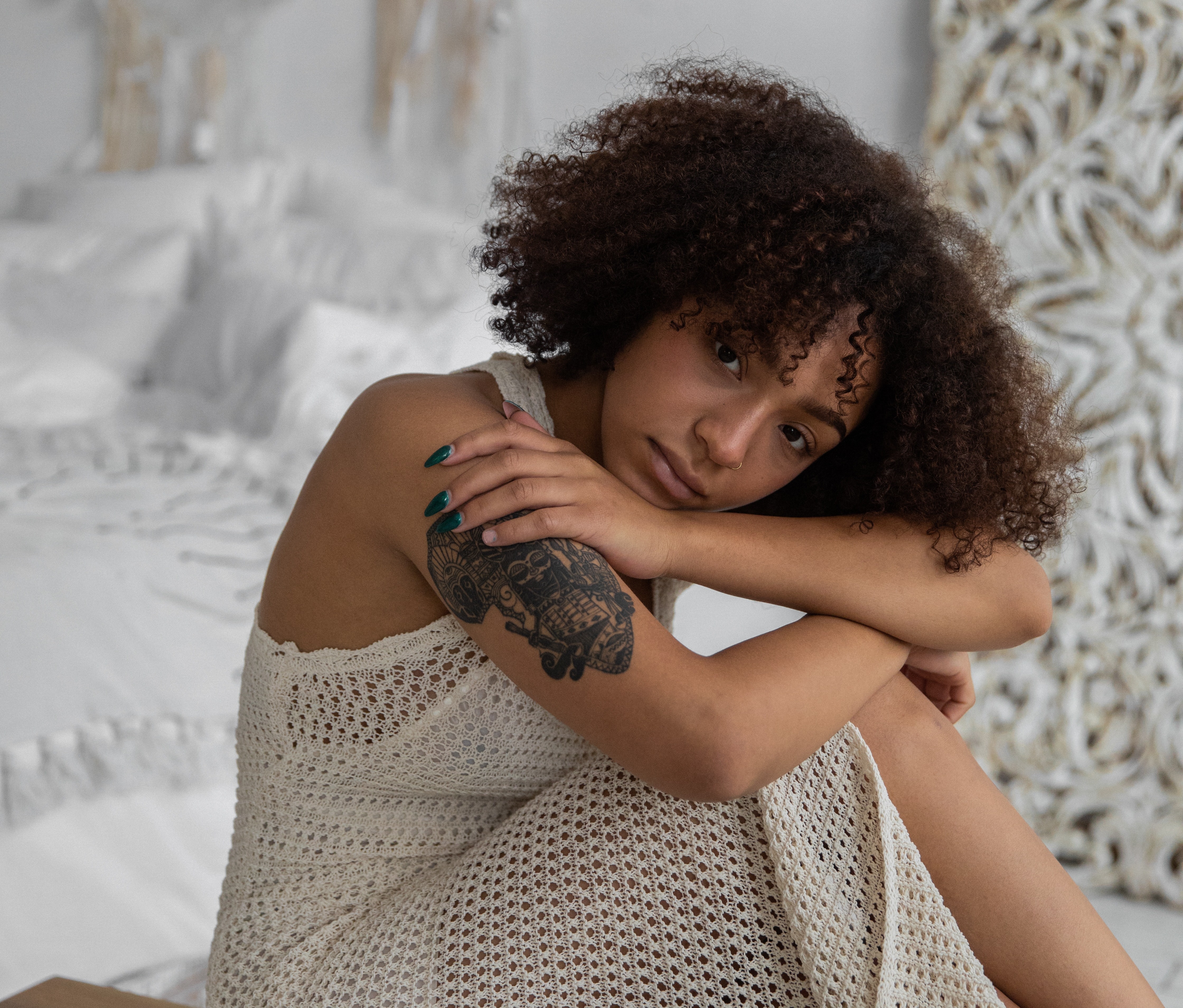 Girl arms crossed looking forward